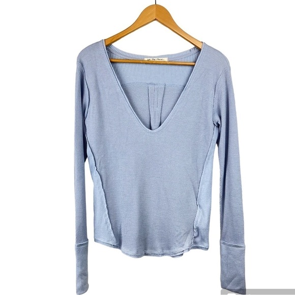 Free People Thermal V Neck Longsleeve - Picture 1 of 8